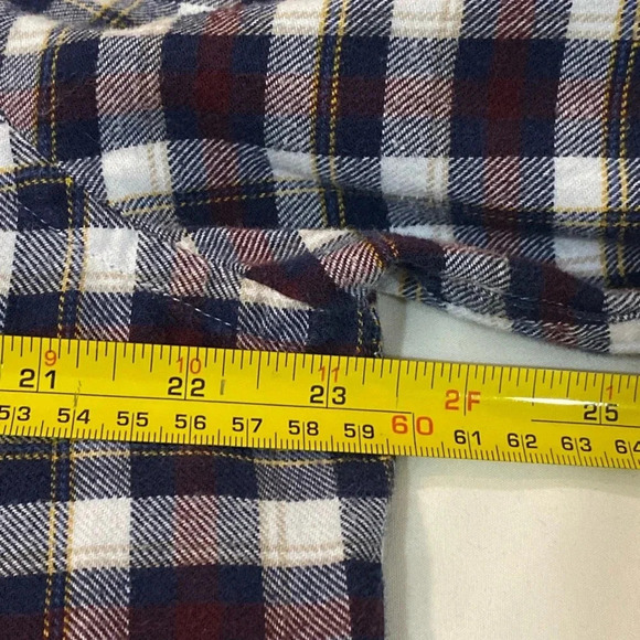 Brooks Brothers maroon white black men plaid button up long cuff sleeve shirts L - Picture 6 of 9